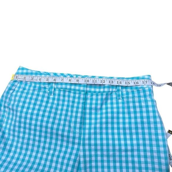 LANDS’ END Blue Gingham Bermuda Shorts Size 14 - Picture 4 of 6